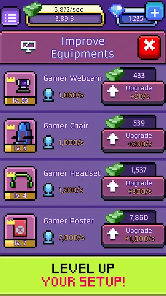 xStreamer: Idle Simulator Game (хСтример) [МОД Меню] APK Android Screenshot 3