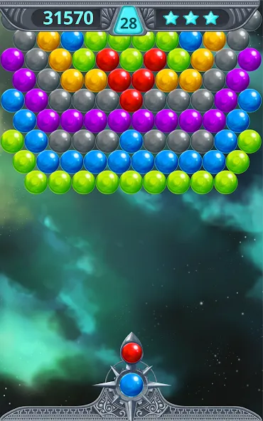 Bubble Shooter Space (Бубль шутер спейс) [МОД Бесконечные монеты] APK Android Screenshot 5