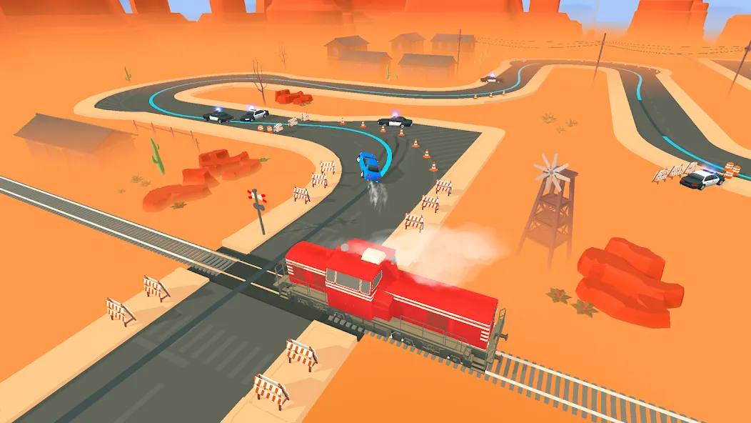 Line Race: Police Pursuit (Лайн Рейс) [МОД Premium] APK Android Screenshot 1