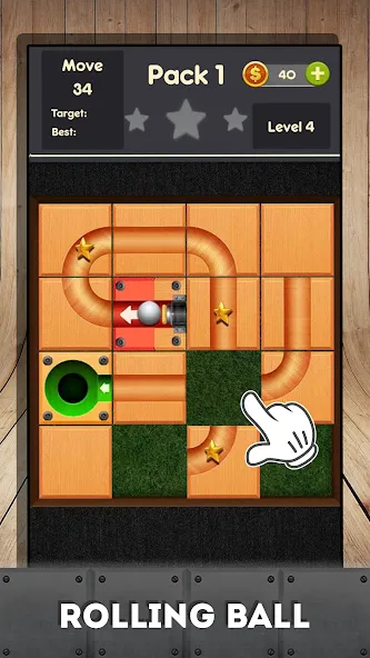 Rolling ball - slide puzzle [МОД Premium] APK Android Screenshot 1