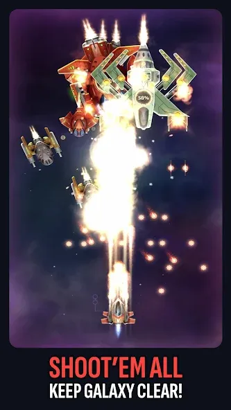 Galaxy Keeper: Space Shooter [МОД Много денег] APK Android Screenshot 2