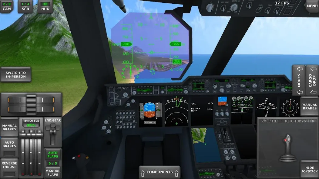 Turboprop Flight Simulator (Турбовинтовой симулятор полета 3D) [МОД Premium] APK Android Screenshot 3
