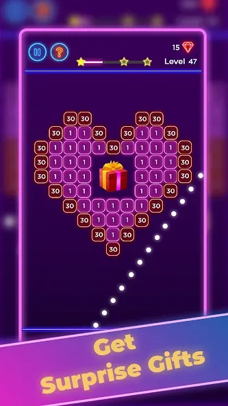 Brick Breaker - Neon Bricks [МОД Бесконечные монеты] APK Android Screenshot 2