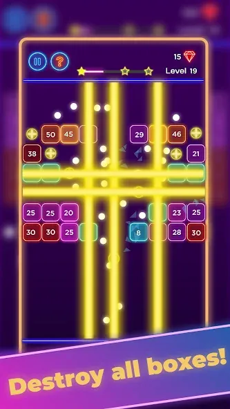 Brick Breaker - Neon Bricks [МОД Бесконечные монеты] APK Android Screenshot 3