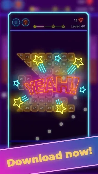 Brick Breaker - Neon Bricks [МОД Бесконечные монеты] APK Android Screenshot 5