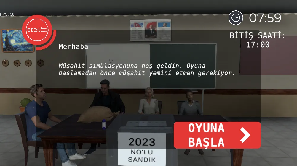 Seçim 2023 Müşahit oyunu [МОД Premium] APK Android Screenshot 2