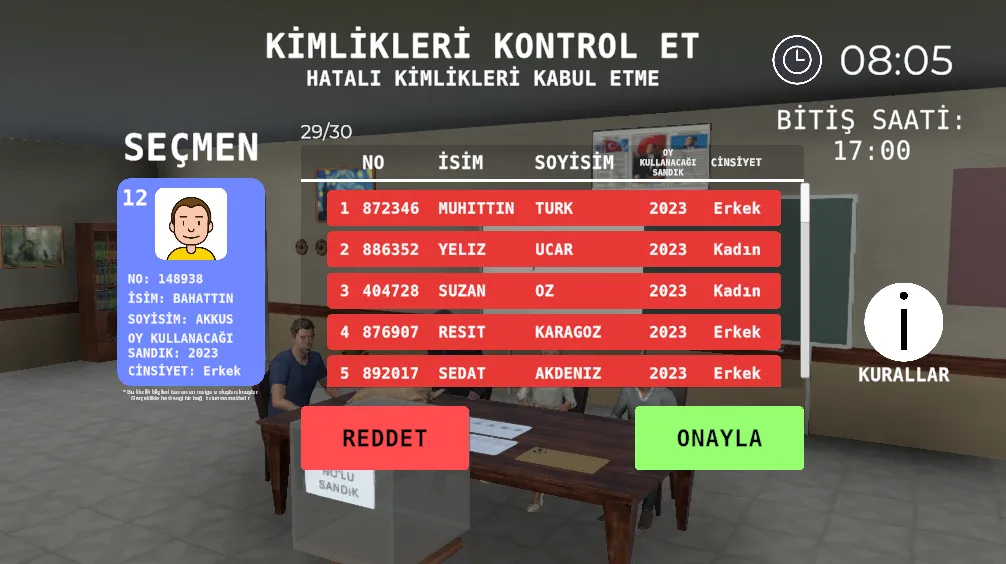 Seçim 2023 Müşahit oyunu [МОД Premium] APK Android Screenshot 3