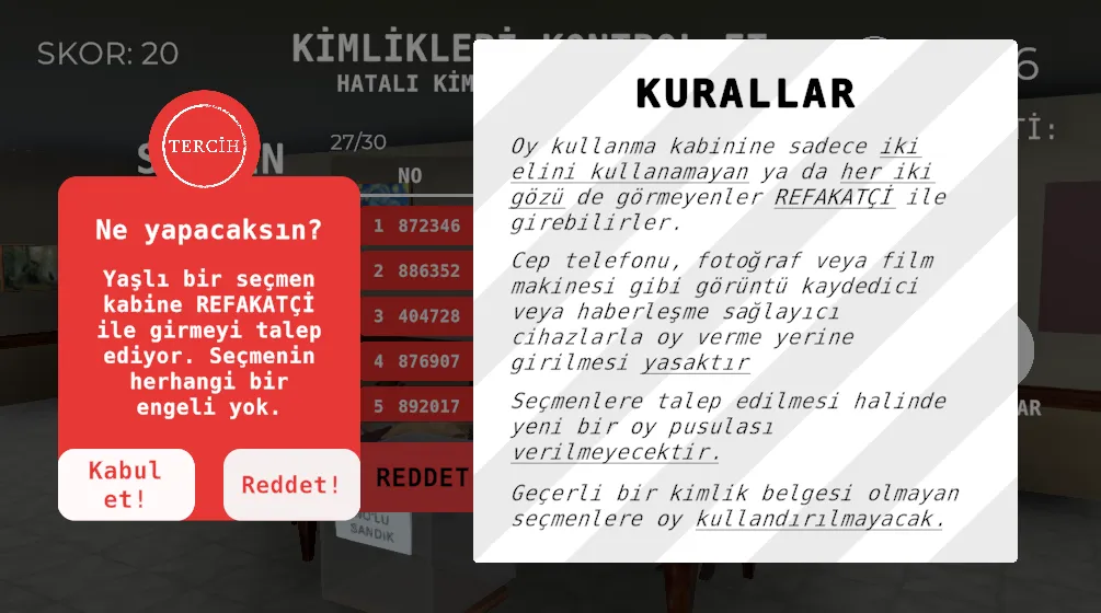 Seçim 2023 Müşahit oyunu [МОД Premium] APK Android Screenshot 5