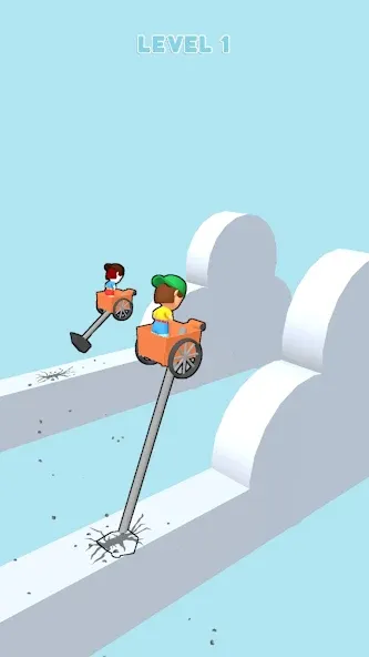 Hammer Race 3D (Хаммер Рейс 3D) [МОД Mega Pack] APK Android Screenshot 2