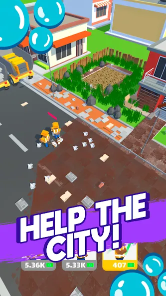 Cleaning Idle (Клининг Айдл) [МОД Бесконечные монеты] APK Android Screenshot 4