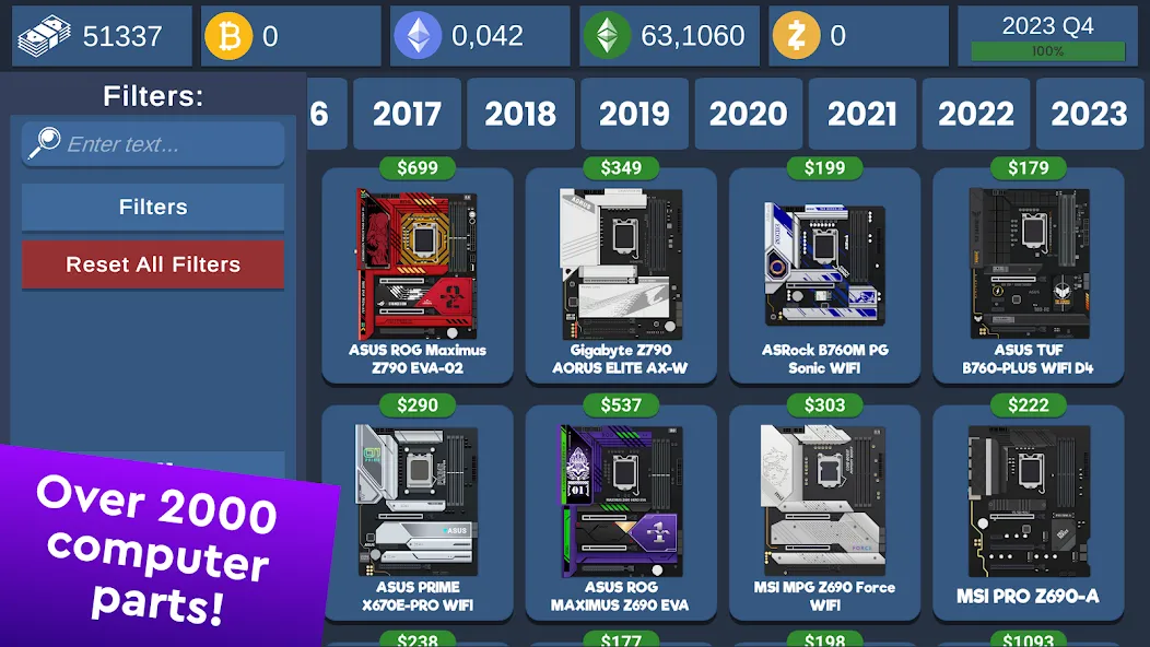 PC Creator Simulator (ПК Создатель Симулятор) [МОД Бесконечные монеты] APK Android Screenshot 3