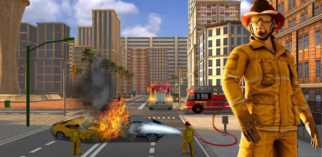 Real Firefighter 3D Simulator (Реальный Пожарник 3D Симулятор) [МОД Все открыто] APK Android Screenshot 2