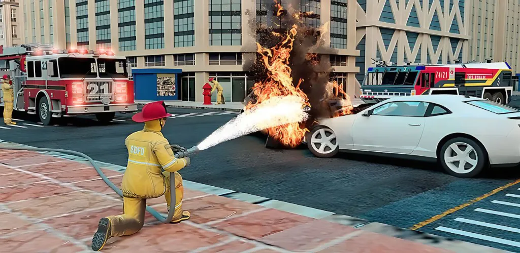 Real Firefighter 3D Simulator (Реальный Пожарник 3D Симулятор) [МОД Все открыто] APK Android Screenshot 5