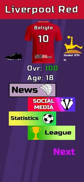 Football Career Sim (Футбольный Карьерный Симулятор) [МОД Много денег] APK Android Screenshot 2