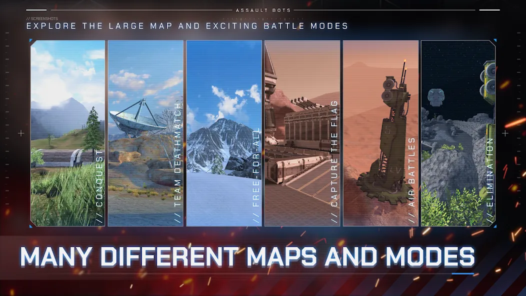 Assault Bots: Multiplayer (Ассальт Ботс) [МОД Mega Pack] APK Android Screenshot 3