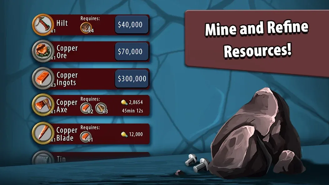 Crafting Idle Clicker [МОД Unlocked] APK Android Screenshot 2