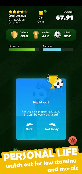 Football Career Soccer Legend [МОД Premium] APK Android Screenshot 3