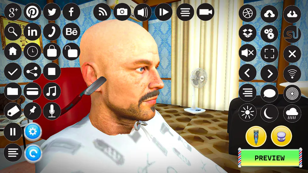 Barber Shop Hair Cut Sim Games (Барбершоп игры на подстригание волос) [МОД Premium] APK Android Screenshot 4
