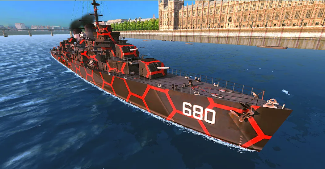 Battle of Warships: Online (Баттл оф Уоршипс) [МОД Много денег] APK Android Screenshot 1