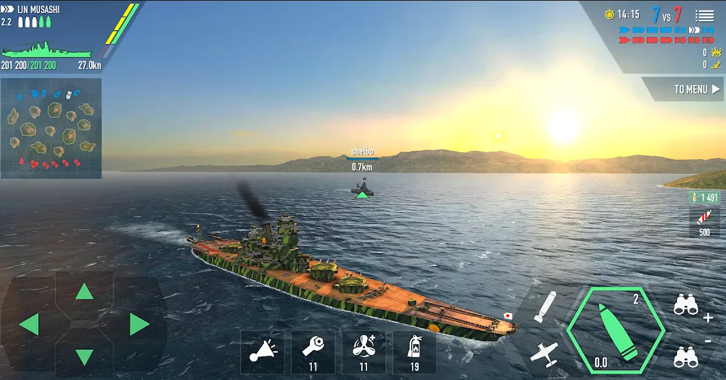 Battle of Warships: Online (Баттл оф Уоршипс) [МОД Много денег] APK Android Screenshot 3