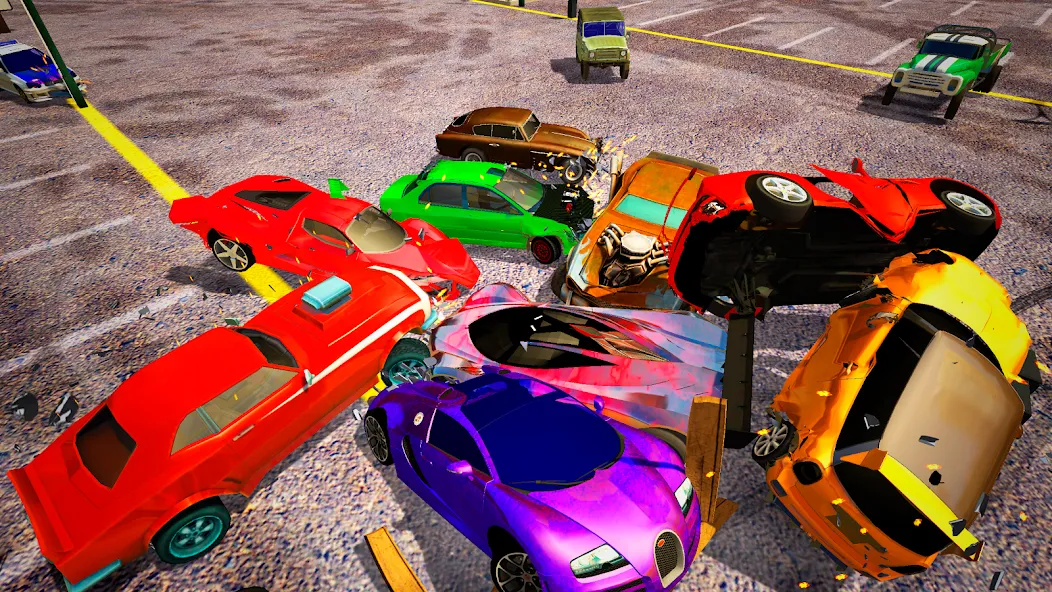 Demolition Derby Mad Car Crash (Дерби Деструкция Симулятор) [МОД Все открыто] APK Android Screenshot 2