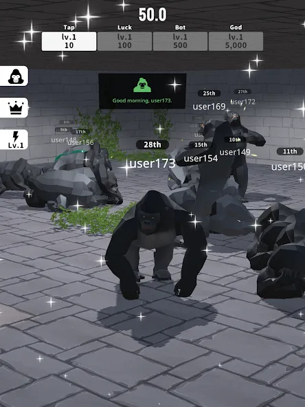 Gorilla Clicker (Горилла кликер) [МОД Бесконечные монеты] APK Android Screenshot 4