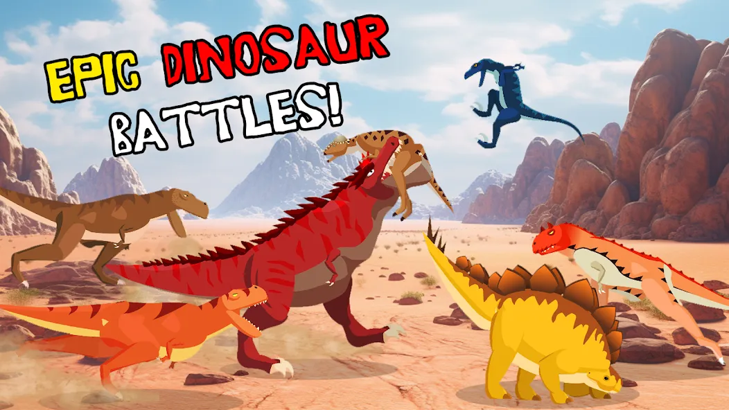 T-Rex Fights Dinosaurs [МОД Меню] APK Android Screenshot 1