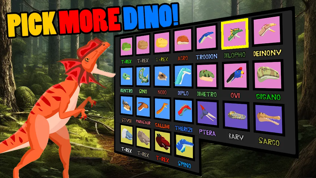 T-Rex Fights More Dinosaurs [МОД Mega Pack] APK Android Screenshot 2