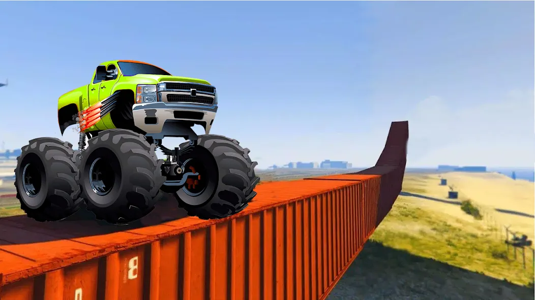 Monster Truck Car Game 3d (Монстр Трак Стант) [МОД Все открыто] APK Android Screenshot 3