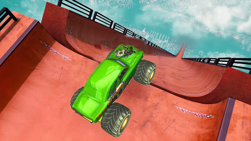 Monster Truck Car Game 3d (Монстр Трак Стант) [МОД Все открыто] APK Android Screenshot 4