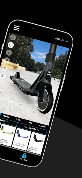 Scooter 3D custom builder (Скутер 3D настраиваемый конструктор) [МОД Unlocked] APK Android Screenshot 2