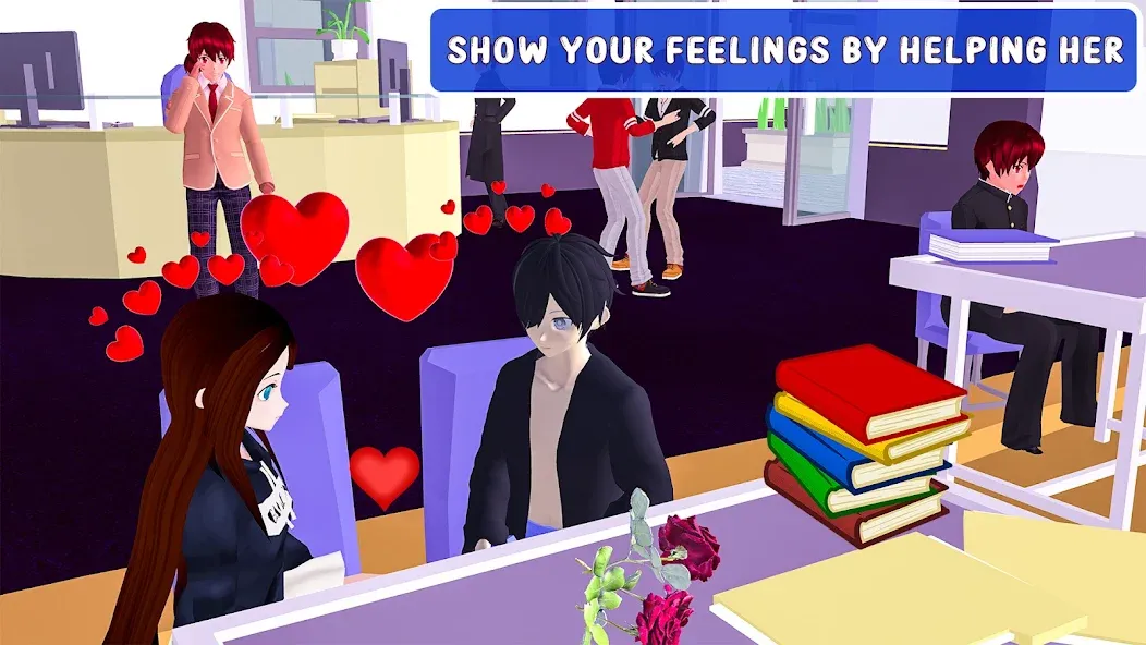 Anime High School Love Story [МОД Unlocked] APK Android Screenshot 2