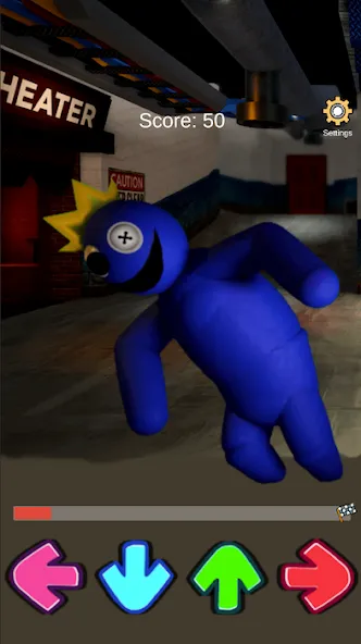 FNF Rainbov Blue Mod Test (ФНФ Радуга Синий Мод Тест) [МОД Меню] APK Android Screenshot 2