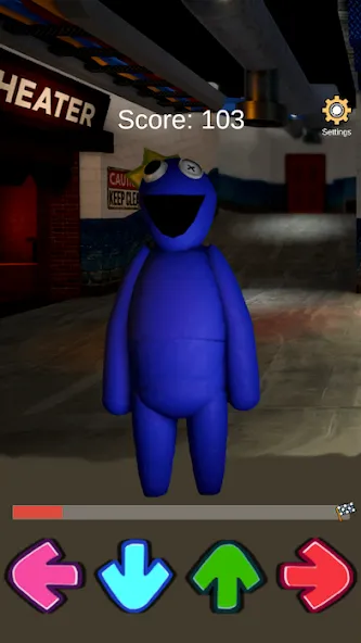 FNF Rainbov Blue Mod Test (ФНФ Радуга Синий Мод Тест) [МОД Меню] APK Android Screenshot 4