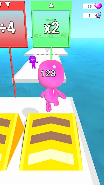 Man Runner 2048: Run and Merge (Мэн Раннер 2048) [МОД Premium] APK Android Screenshot 2