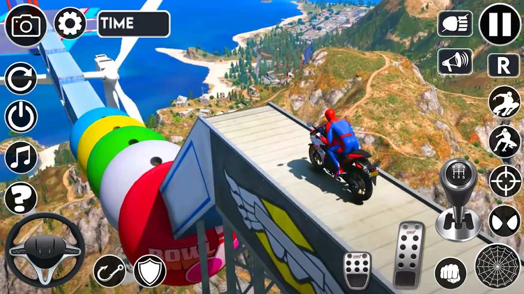 Superhero Tricky Bike Stunt (упергерой Трики Байк Стант) [МОД Много денег] APK Android Screenshot 3