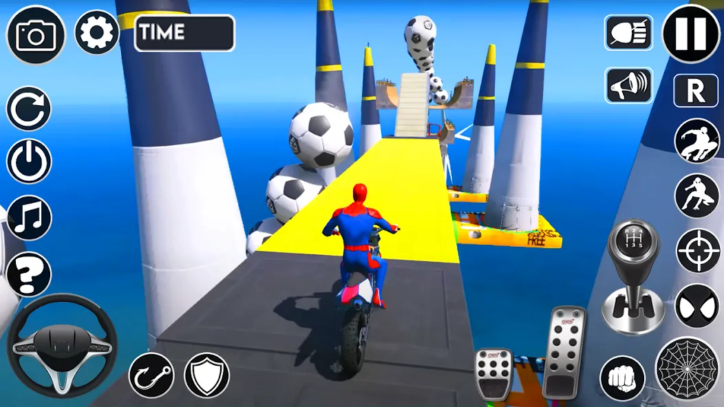 Superhero Tricky Bike Stunt (упергерой Трики Байк Стант) [МОД Много денег] APK Android Screenshot 5