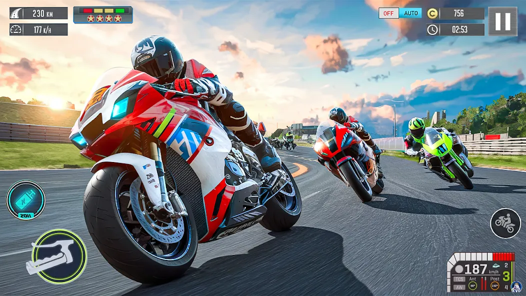 Moto Racing 3d Motorcycle Game (Дерт Байк Рейсинг 3Д) [МОД Бесконечные монеты] APK Android Screenshot 3