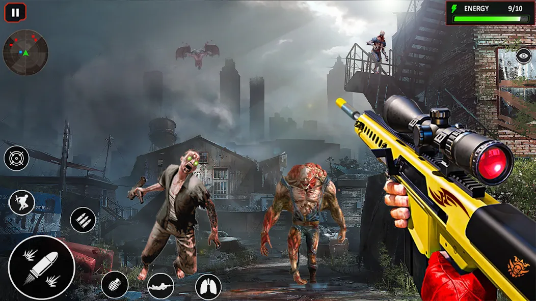 Sniper Zombie Shooting (Зомби стреляющая оффлайн игра) [МОД Бесконечные монеты] APK Android Screenshot 1