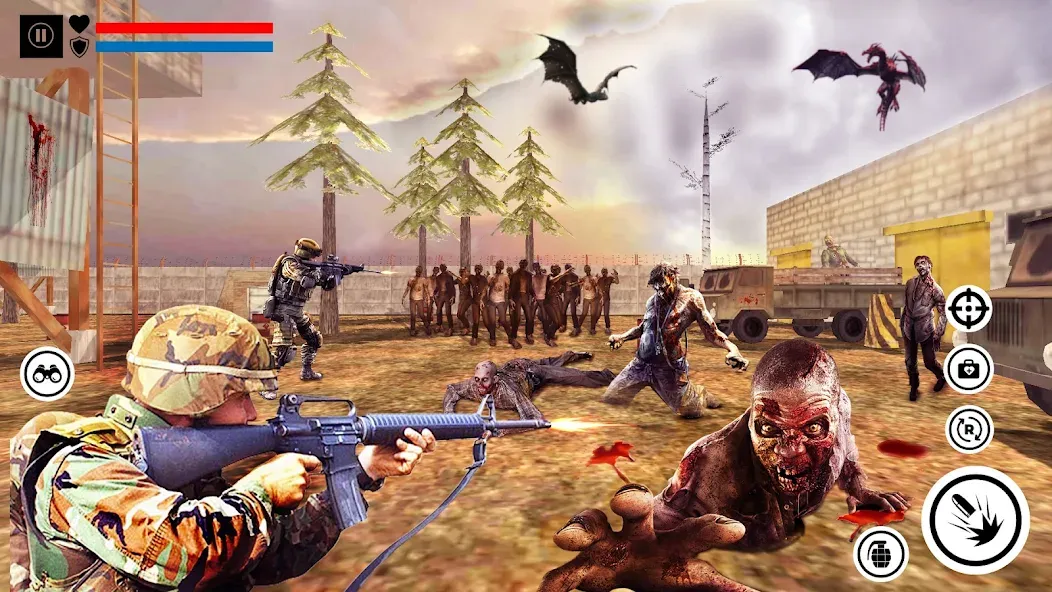 Sniper Zombie Shooting (Зомби стреляющая оффлайн игра) [МОД Бесконечные монеты] APK Android Screenshot 3