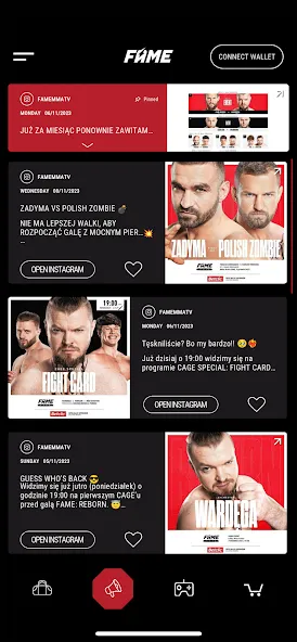 FAME MMA APP (ФЕЙМ ММА АПП) [МОД Бесконечные монеты] APK Android Screenshot 1