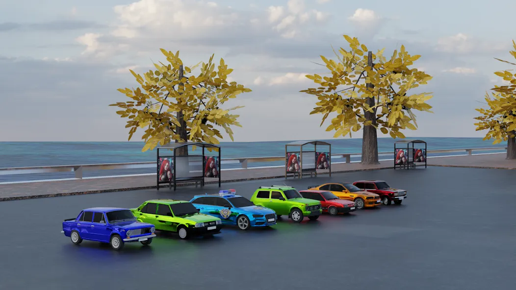 Extreme Car Drift - car racing (Русский Автомобильный Симулятор Ваз Лада) [МОД Все открыто] APK Android Screenshot 2