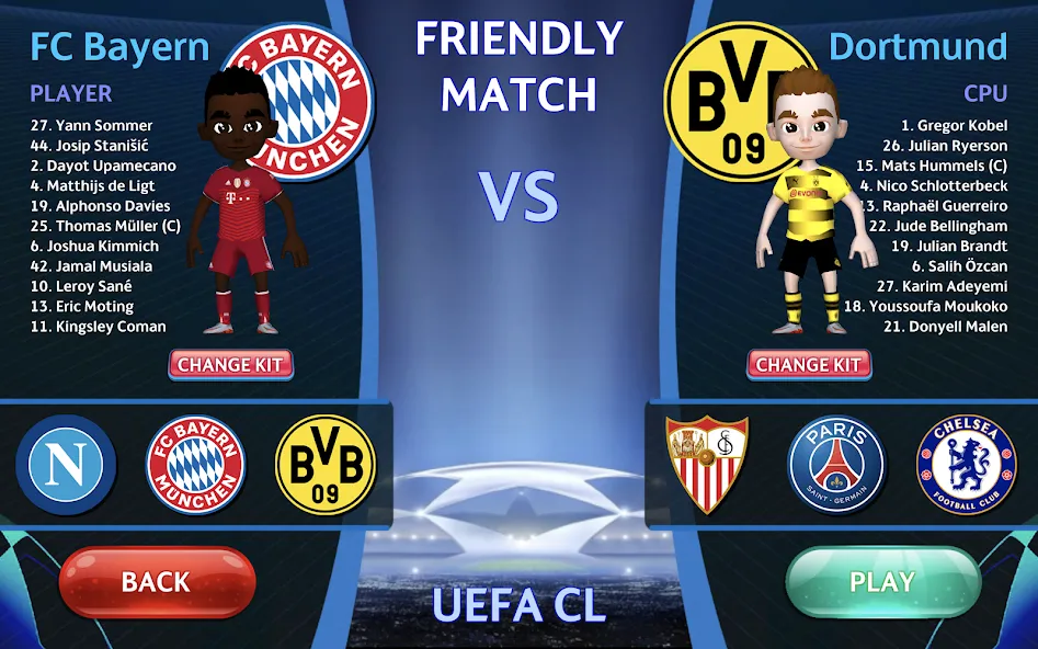 Champions League - UEFA Game (Чемпионс Лига) [МОД Все открыто] APK Android Screenshot 1
