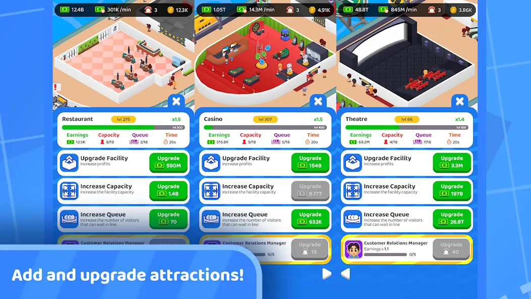 Idle Cruise Ship Simulator (Айдл Круиз Шип Симулятор) [МОД Все открыто] APK Android Screenshot 2