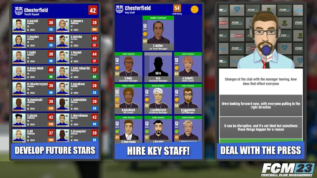 FCM23 Soccer Club Management (Футбольное клубное управление 2023) [МОД Premium] APK Android Screenshot 4