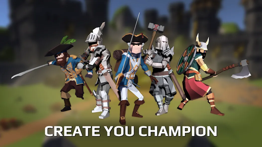 Slash Polygon: Medieval PVP (Слэш Полигон Онлайн ПВП арена) [МОД Много денег] APK Android Screenshot 1