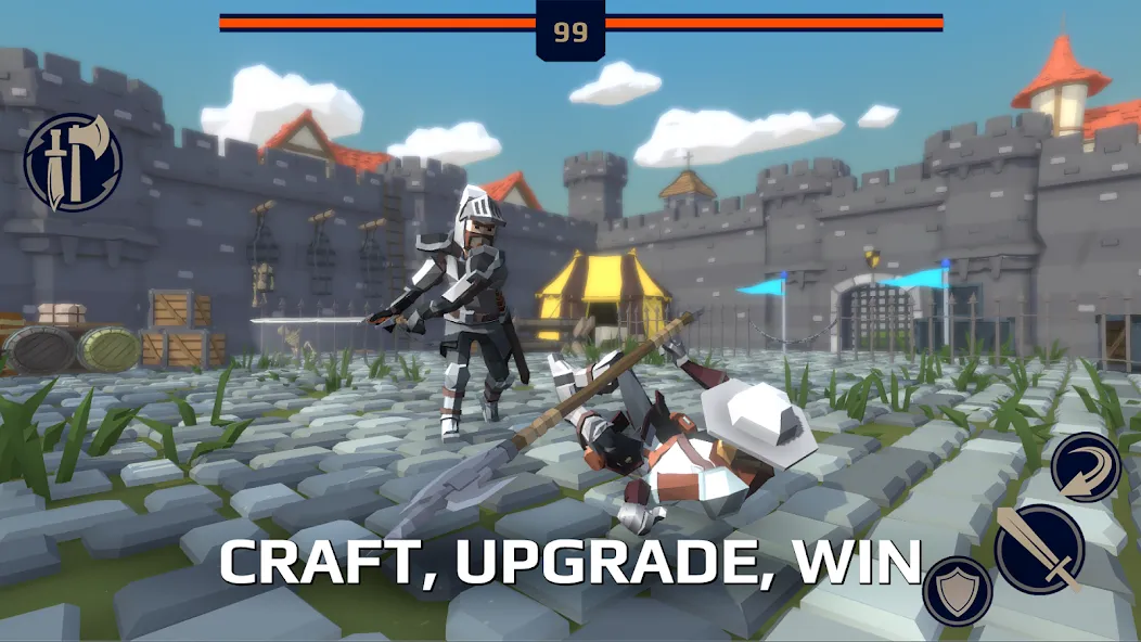 Slash Polygon: Medieval PVP (Слэш Полигон Онлайн ПВП арена) [МОД Много денег] APK Android Screenshot 4
