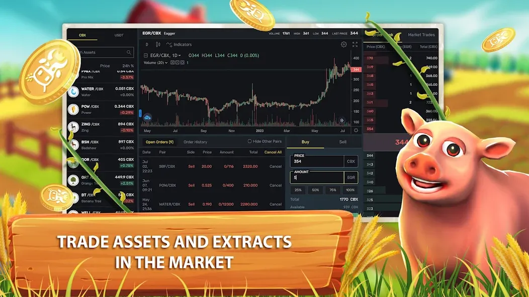 CropBytes: A Crypto Farm Game (КропБайтс) [МОД Бесконечные монеты] APK Android Screenshot 4