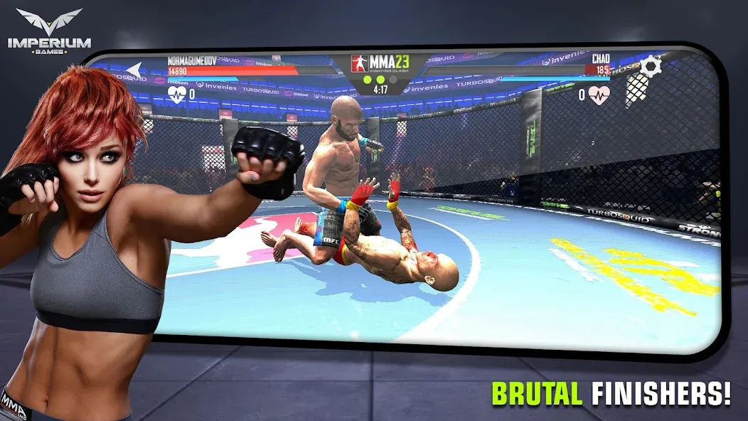 MMA - Fighting Clash 23 (смешанные боевые искусства) [МОД Много денег] APK Android Screenshot 2