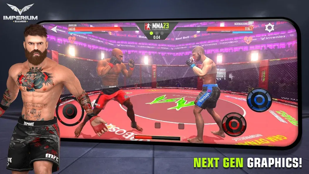 MMA - Fighting Clash 23 (смешанные боевые искусства) [МОД Много денег] APK Android Screenshot 4